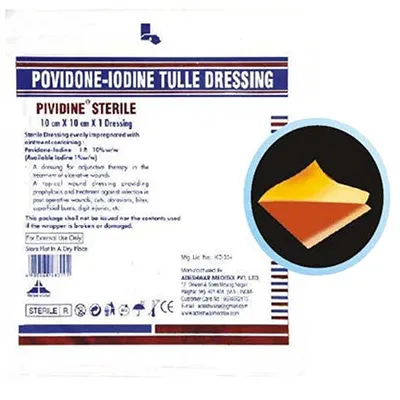 Envasadora automática de gasas con povidona yodada